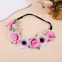 Boho Flower Headband Bridal Wreath Hair Band