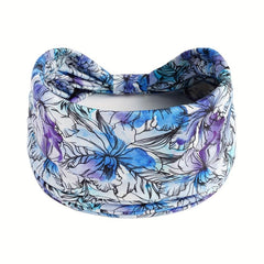 Leaf Printed Wide Brim Headband Elastic Hair Band