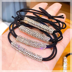 4pcs Rhinestone Hair Tie Ponytail Holder Hair Band Headwear