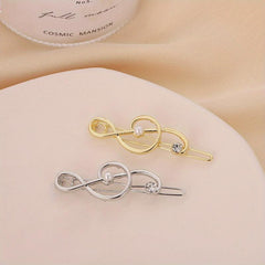 Glossy Alloy Notes Hair Clip Hair Accessories