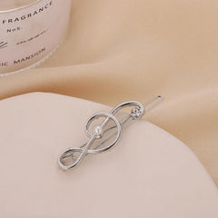 Glossy Alloy Notes Hair Clip Hair Accessories