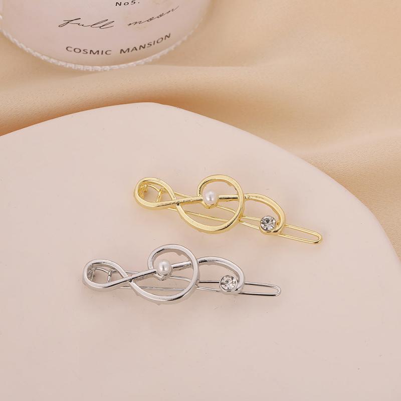 Glossy Alloy Notes Hair Clip Hair Accessories