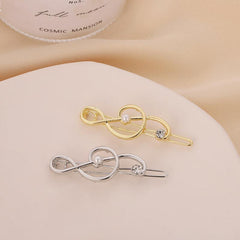 Glossy Alloy Notes Hair Clip Hair Accessories