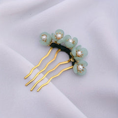 Vintage Resin Flower Hair Pin Bun Holder