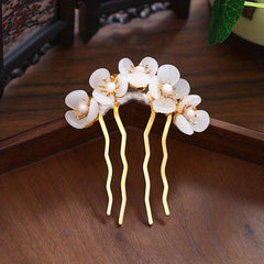 Vintage Resin Flower Hair Pin Bun Holder