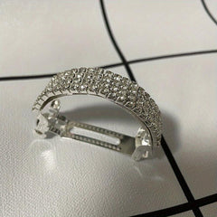 Rhinestone Ponytail Hair Clip French Barrette for Women