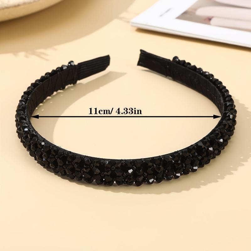 Beaded Headband Solid Hairband Party Prom Hair Accessories