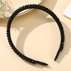Beaded Headband Solid Hairband Party Prom Hair Accessories