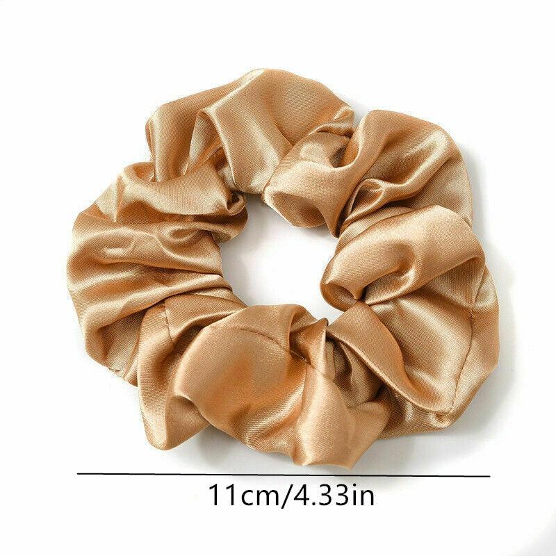 Satin Scrunchies Hairband Glossy Elastic Multicolor Hair Band