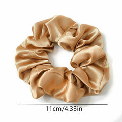 Satin Scrunchies Hairband Glossy Elastic Multicolor Hair Band