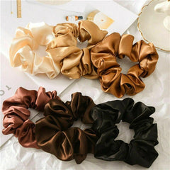 Satin Scrunchies Hairband Glossy Elastic Multicolor Hair Band