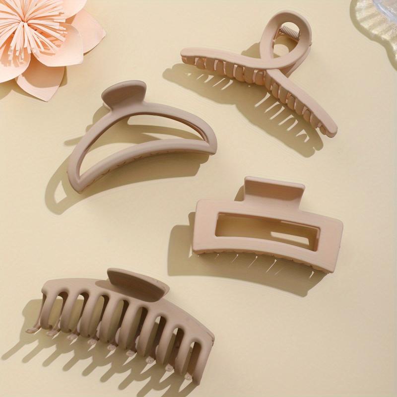 Matte Hair Claw Solid Style Ponytail Holder Hair Accessories For Women