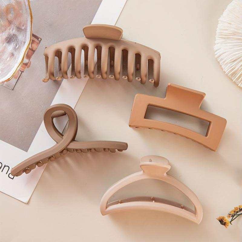 Matte Hair Claw Solid Style Ponytail Holder Hair Accessories For Women