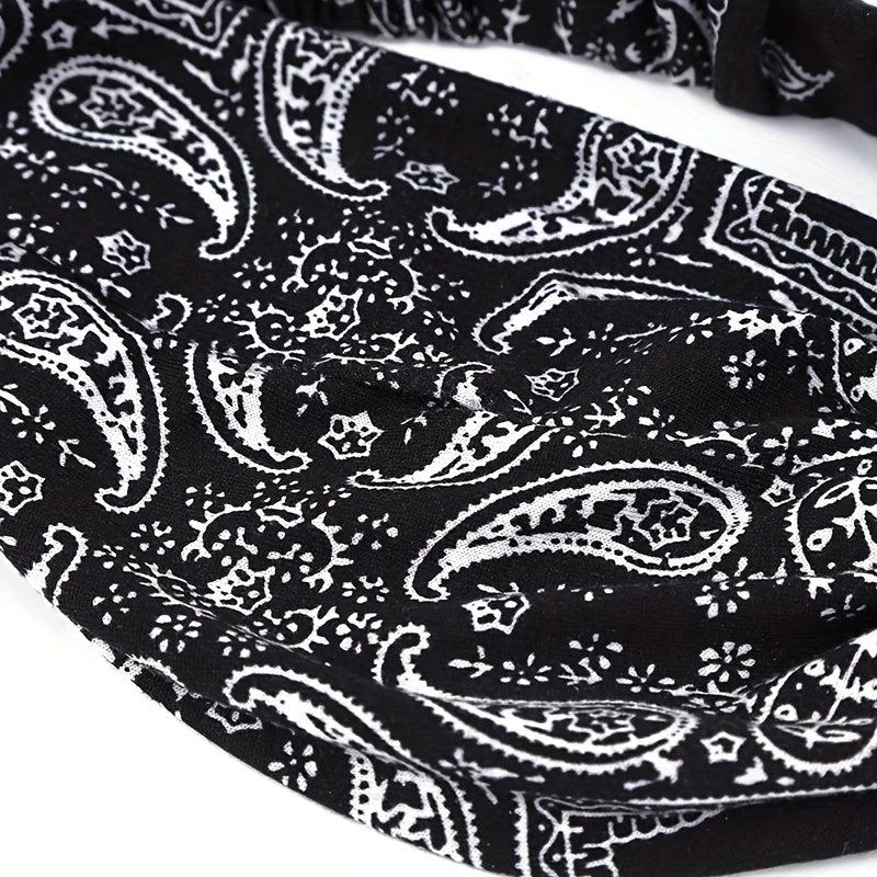 3 PCS Boho Style Pattern Headband Elastic Hair Accessories