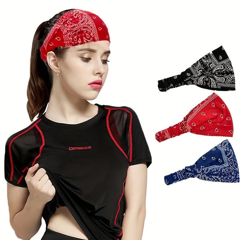 3 PCS Boho Style Pattern Headband Elastic Hair Accessories