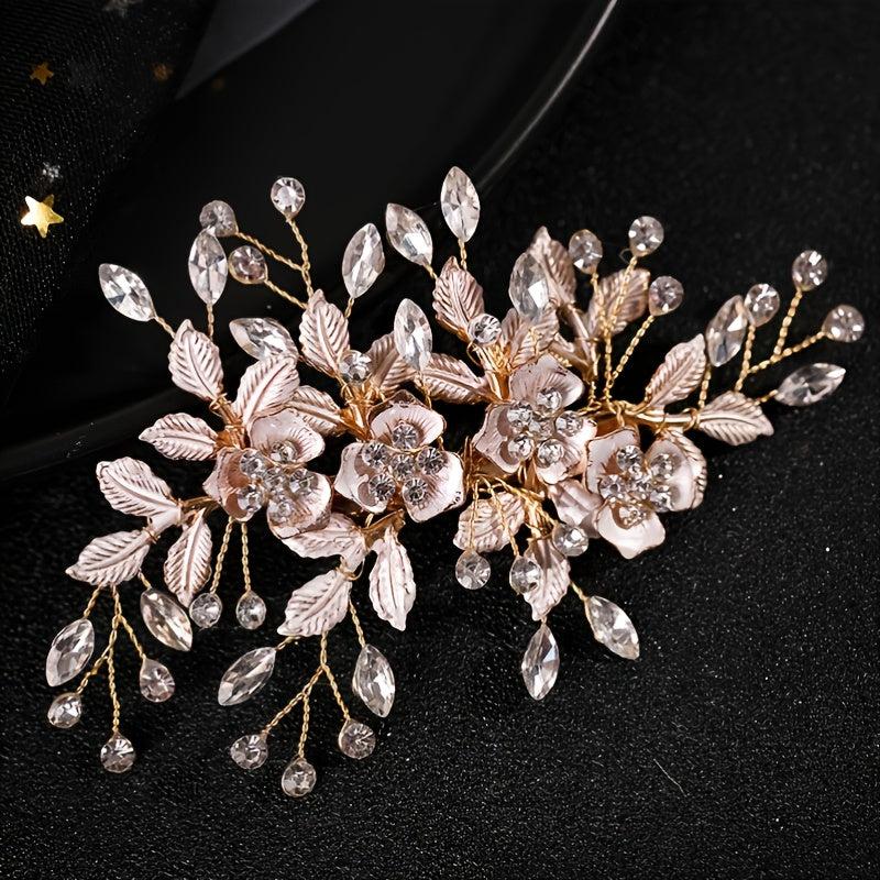 Floral Bridal Hair Comb Wedding Hair Accessory