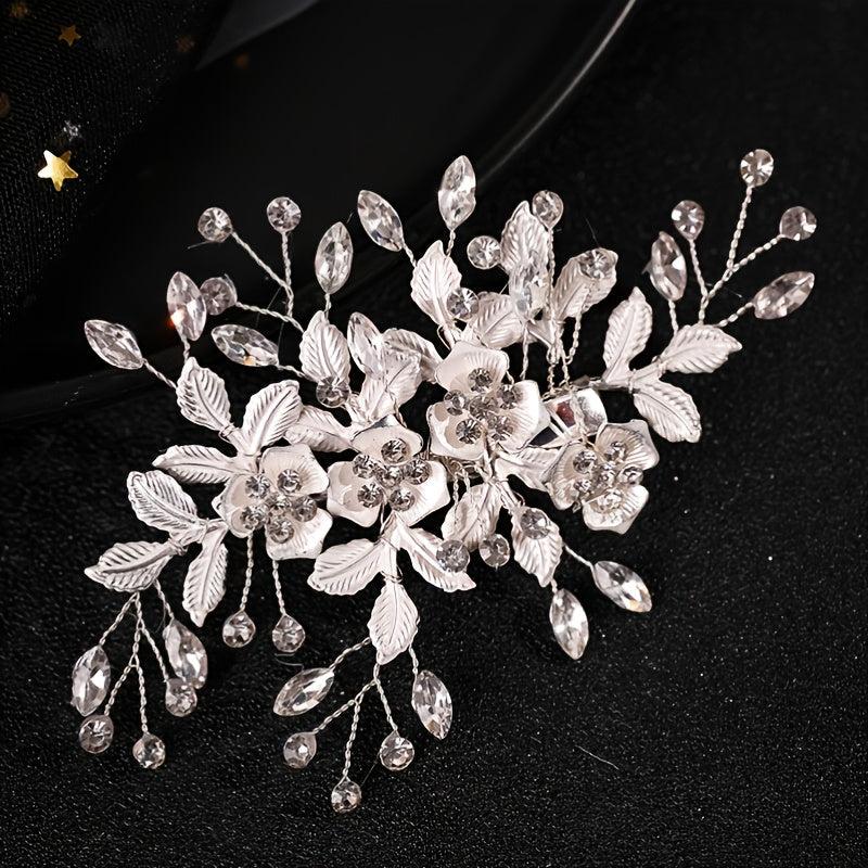 Floral Bridal Hair Comb Wedding Hair Accessory