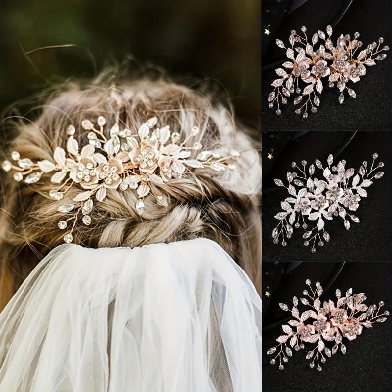 Floral Bridal Hair Comb Wedding Hair Accessory