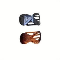 4pcs 8 Shaped Hair Clip Large Duck Billed Clip Frosted Ponytail Bun Holder