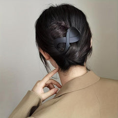 4pcs 8 Shaped Hair Clip Large Duck Billed Clip Frosted Ponytail Bun Holder