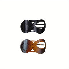 4pcs 8 Shaped Hair Clip Large Duck Billed Clip Frosted Ponytail Bun Holder