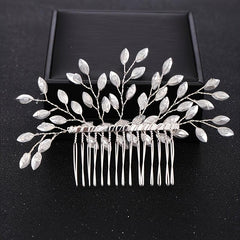 Crystal Pearl Bridal Hair Comb Wedding Accessory