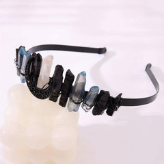 Boho Crystal Moon Decor Headband for Wedding Party Women Girls