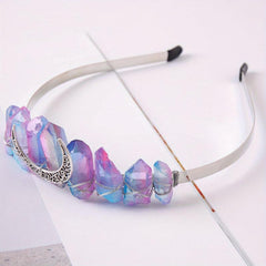 Boho Crystal Moon Decor Headband for Wedding Party Women Girls