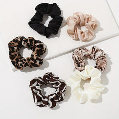 6pcs Silk Scrunchie Hair Tie Vintage Ponytail Holder