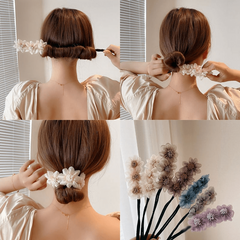 Flower Hair Bun Maker Chiffon Headband Hair Accessories