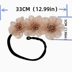 Flower Hair Bun Maker Chiffon Headband Hair Accessories