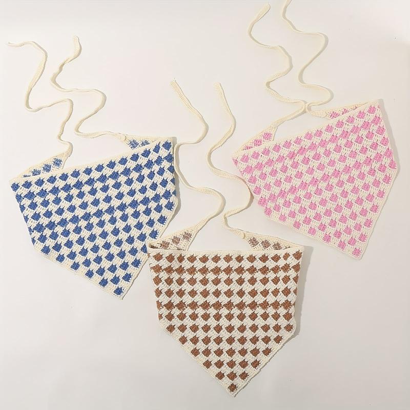 Crochet Triangle Sweet Head Scarf Weaving Headband