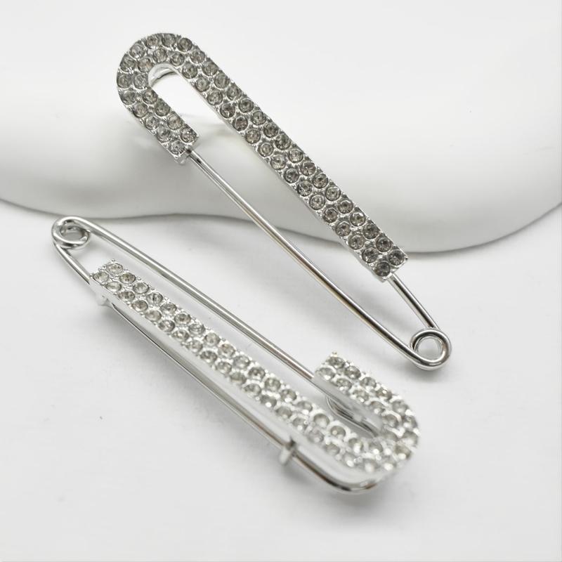 Rhinestone Safety Pins Brooches Women Girls Clothing Decoration