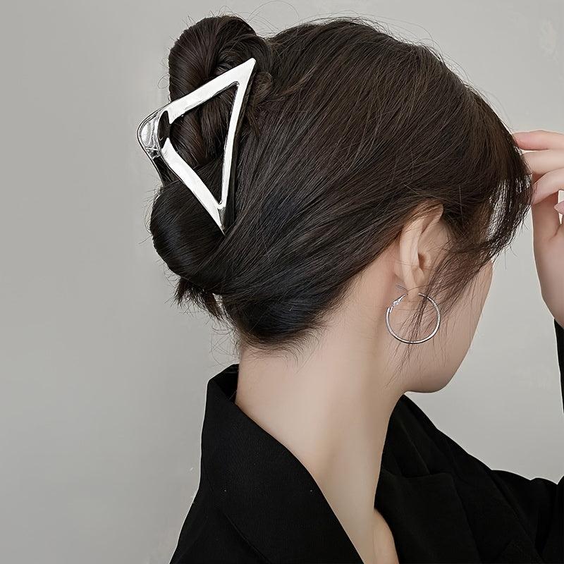 Alloy Triangular Hair Claw Clip Strong Hold Grip Hair Jaw Clip