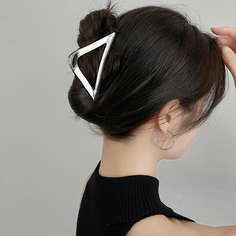 Alloy Triangular Hair Claw Clip Strong Hold Grip Hair Jaw Clip