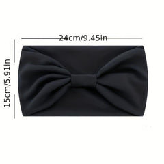 Solid Headband For Women Wide Brim Knotted Sports Yoga Bandana