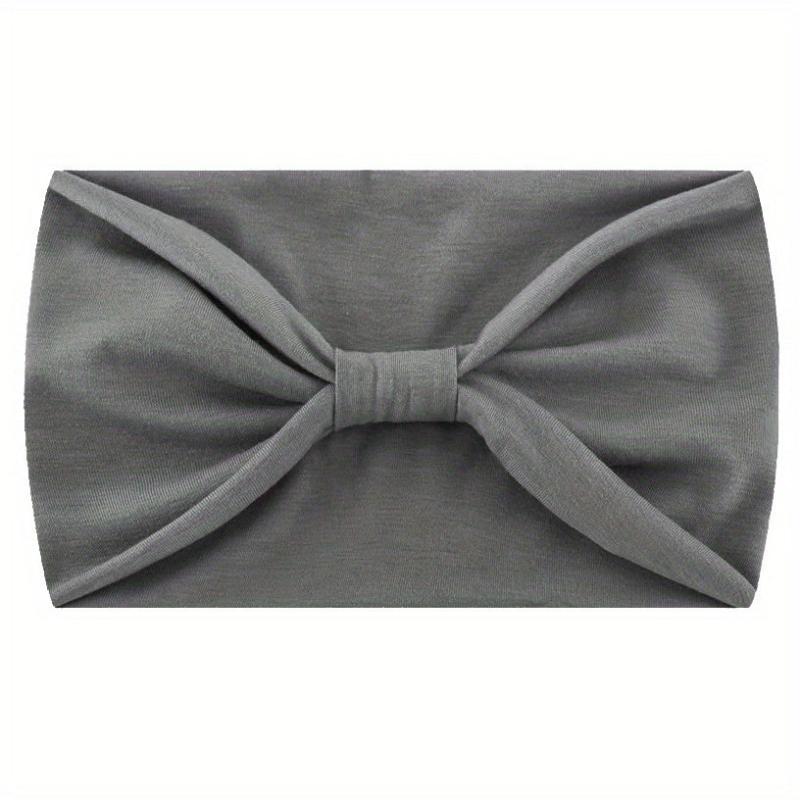 Solid Headband For Women Wide Brim Knotted Sports Yoga Bandana