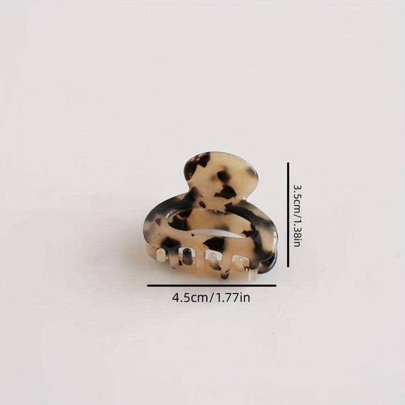 Leopard Pattern Hair Claw Polka Dot Printed Hair Claw Nonslip Ponytail Holder