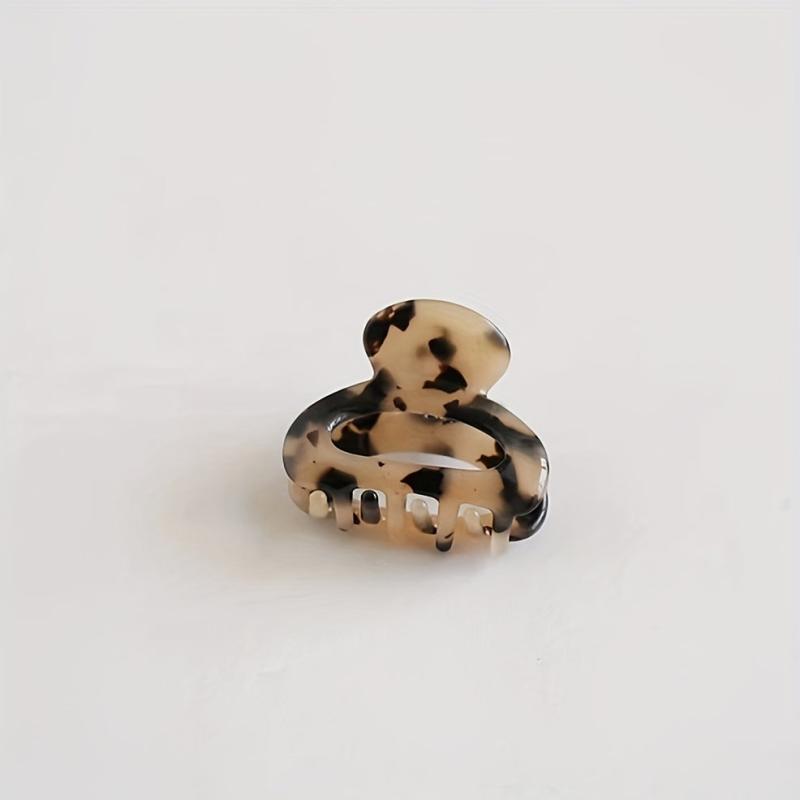 Leopard Pattern Hair Claw Polka Dot Printed Hair Claw Nonslip Ponytail Holder