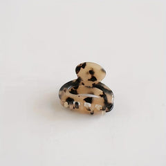 Leopard Pattern Hair Claw Polka Dot Printed Hair Claw Nonslip Ponytail Holder