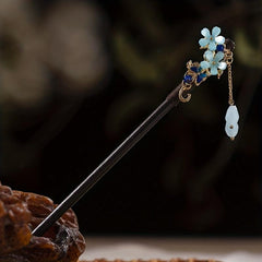 Chinese Style Flower Hair Clip Hair Stick Ponytail Holder for Women
