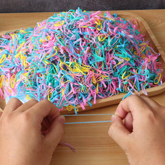 500Pcs Colorful Rubber Bands Hair Tie Elastic Hair Rope Girls Kids