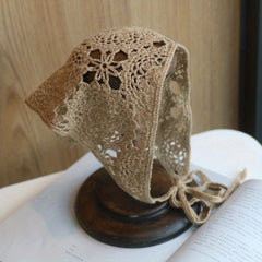 Crochet Flower Triangle Scarf Hairband Knitted Lace Headband