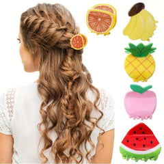 Acrylic Fruit Shape Hair Claw Non-slip Hair Accessories