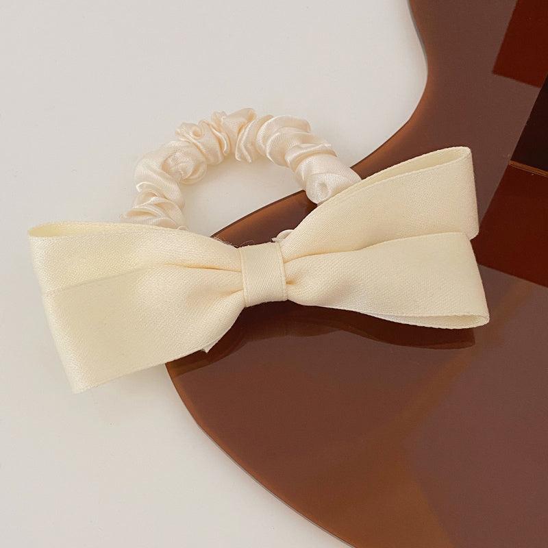 Solid Bow Headband French Retro Hair Rope Hair Accessories
