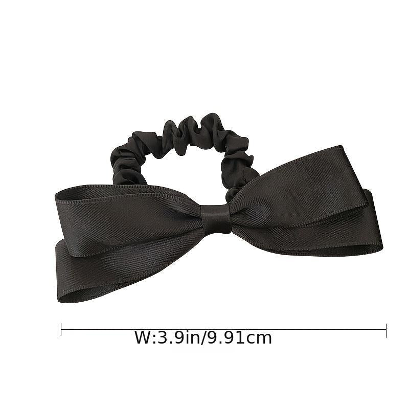 Solid Bow Headband French Retro Hair Rope Hair Accessories