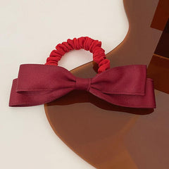 Solid Bow Headband French Retro Hair Rope Hair Accessories