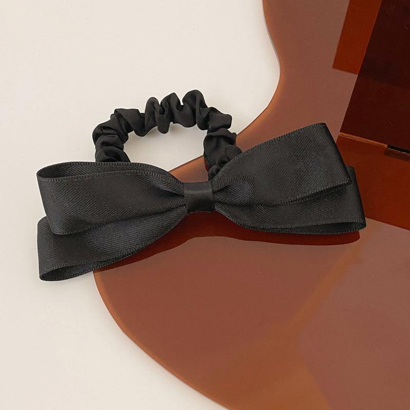 Solid Bow Headband French Retro Hair Rope Hair Accessories