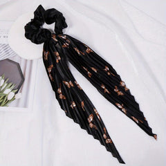 Scrunchie Butterfly Pattern Long Streamer Bowknot Hair Tie Ponytail Hair Rope