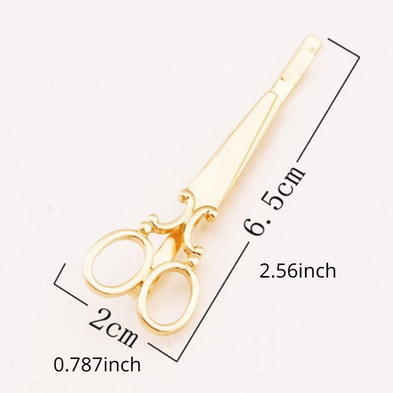 Small Scissors Metal Hair Clip Funny Hair Accessories